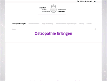 Tablet Screenshot of osteopathie-erlangen.com